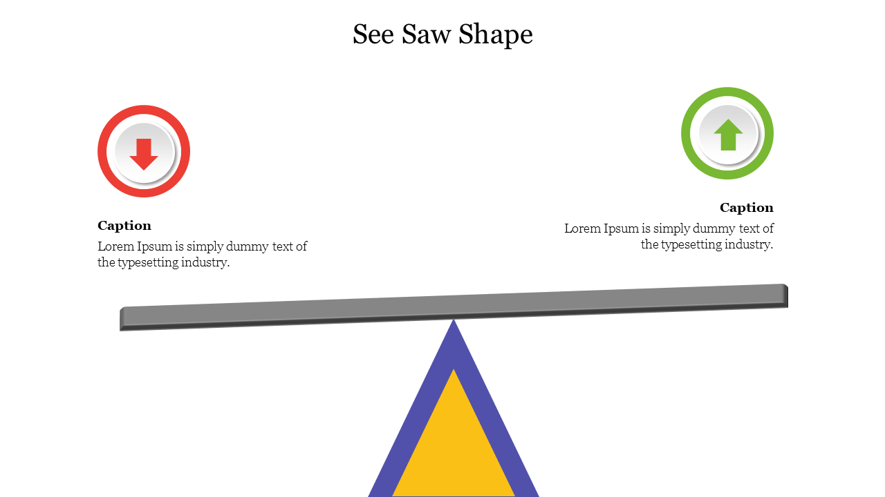 Creative See Saw Shape PowerPoint Presentation Template